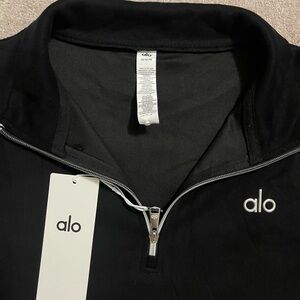 Alo yoga Black quarter zip pullover Unisex M